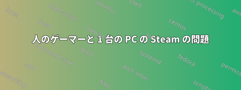 2 人のゲーマーと 1 台の PC の Steam の問題