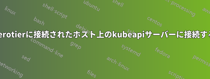 Zerotierに接続されたホスト上のkubeapiサーバーに接続する