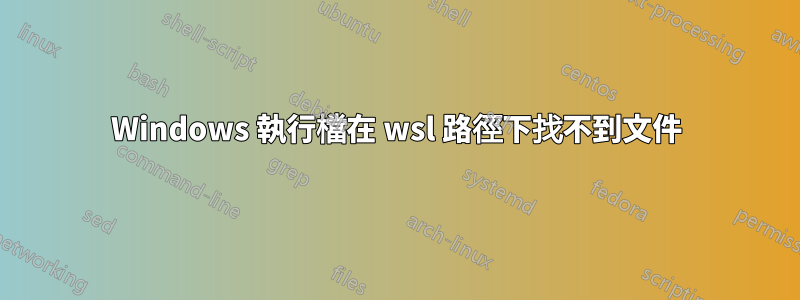 Windows 執行檔在 wsl 路徑下找不到文件