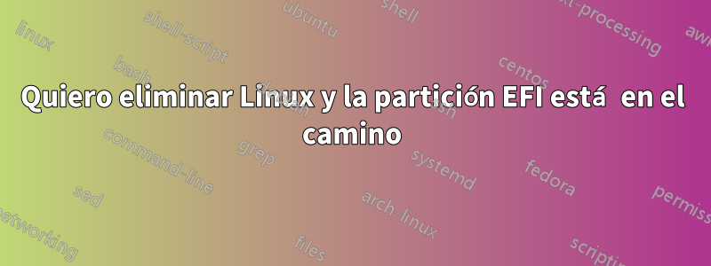 Quiero eliminar Linux y la partición EFI está en el camino