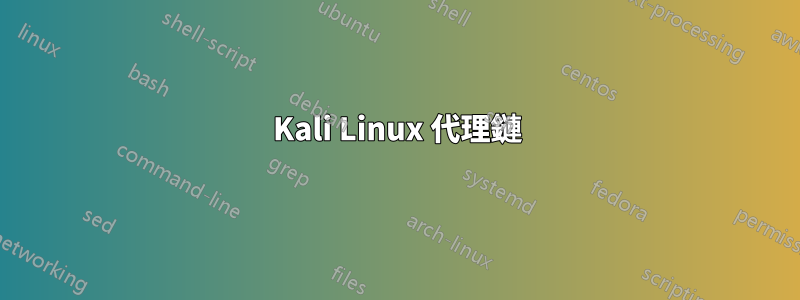 Kali Linux 代理鏈