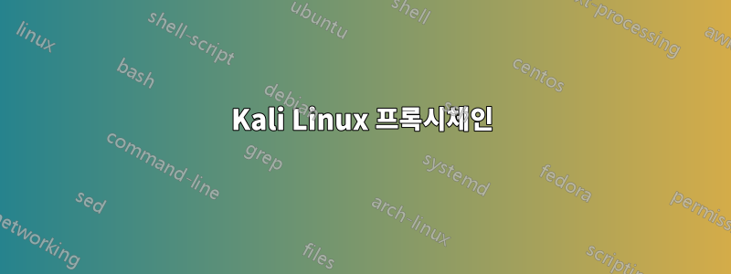 Kali Linux 프록시체인