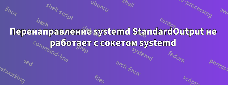 Перенаправление systemd StandardOutput не работает с сокетом systemd