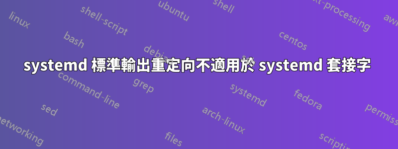 systemd 標準輸出重定向不適用於 systemd 套接字