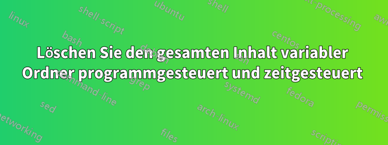 Löschen Sie den gesamten Inhalt variabler Ordner programmgesteuert und zeitgesteuert