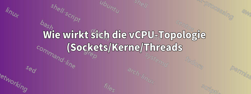 Wie wirkt sich die vCPU-Topologie (Sockets/Kerne/Threads) auf die Rechenleistung einer VM aus?