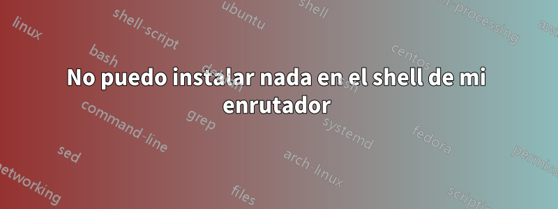 No puedo instalar nada en el shell de mi enrutador