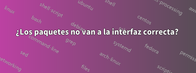 ¿Los paquetes no van a la interfaz correcta?