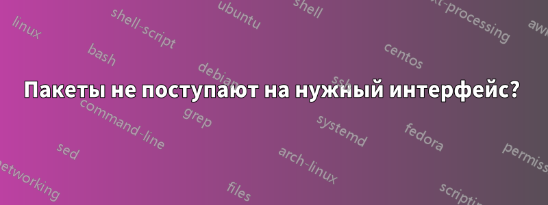 Пакеты не поступают на нужный интерфейс?