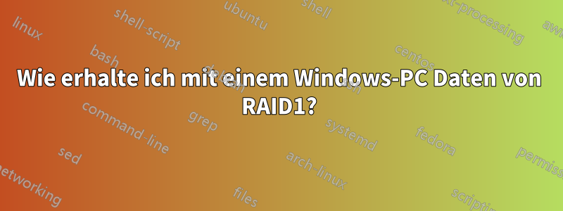 Wie erhalte ich mit einem Windows-PC Daten von RAID1?