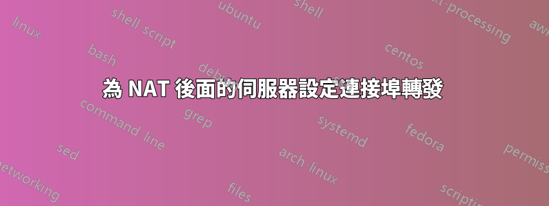 為 NAT 後面的伺服器設定連接埠轉發