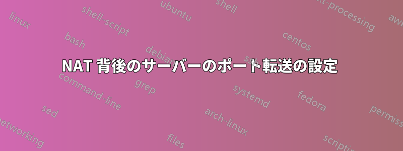 NAT 背後のサーバーのポート転送の設定