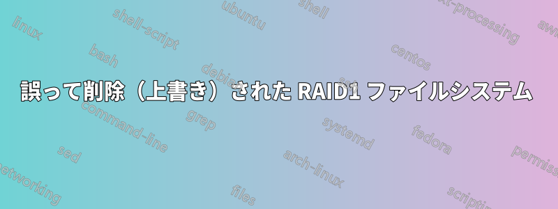 誤って削除（上書き）された RAID1 ファイルシステム