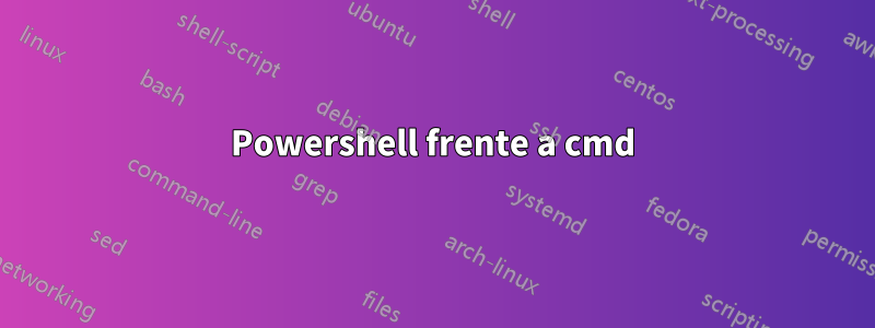 Powershell frente a cmd