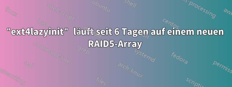 "ext4lazyinit" läuft seit 6 Tagen auf einem neuen RAID5-Array