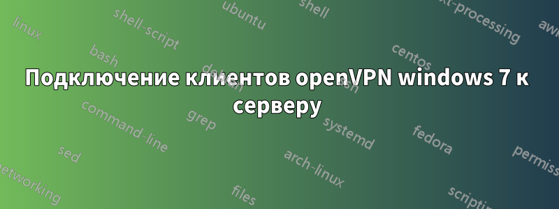 Подключение клиентов openVPN windows 7 к серверу