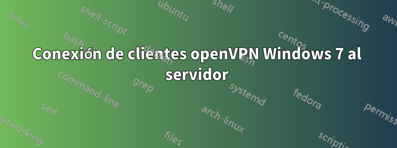 Conexión de clientes openVPN Windows 7 al servidor