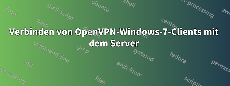 Verbinden von OpenVPN-Windows-7-Clients mit dem Server