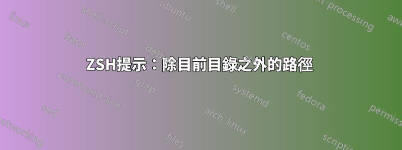ZSH提示：除目前目錄之外的路徑
