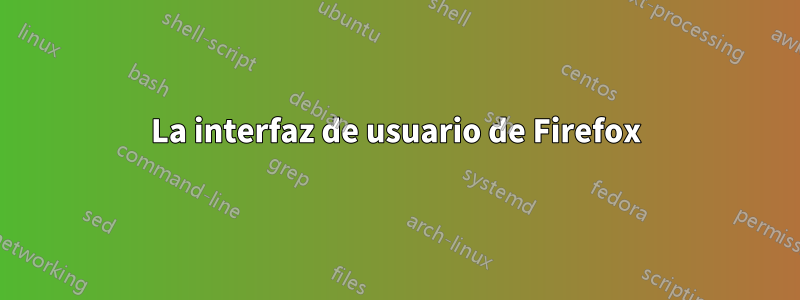 La interfaz de usuario de Firefox