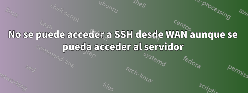 No se puede acceder a SSH desde WAN aunque se pueda acceder al servidor