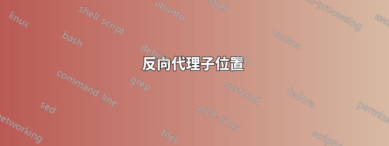 反向代理子位置