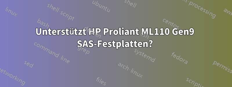Unterstützt HP Proliant ML110 Gen9 SAS-Festplatten?