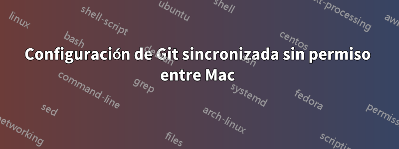 Configuración de Git sincronizada sin permiso entre Mac