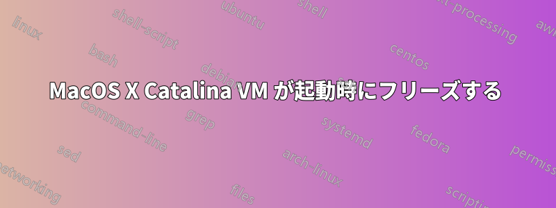 MacOS X Catalina VM が起動時にフリーズする