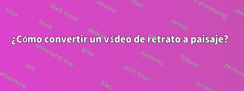 ¿Cómo convertir un vídeo de retrato a paisaje? 