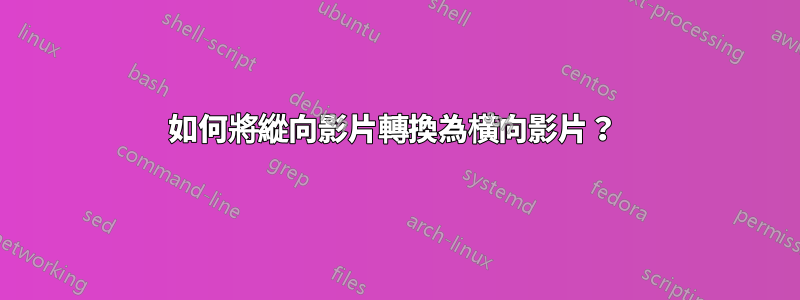 如何將縱向影片轉換為橫向影片？ 