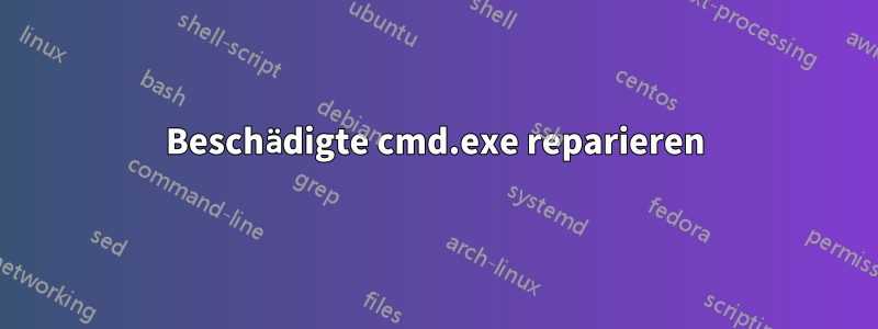 Beschädigte cmd.exe reparieren