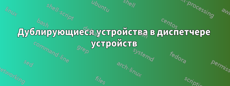 Дублирующиеся устройства в диспетчере устройств