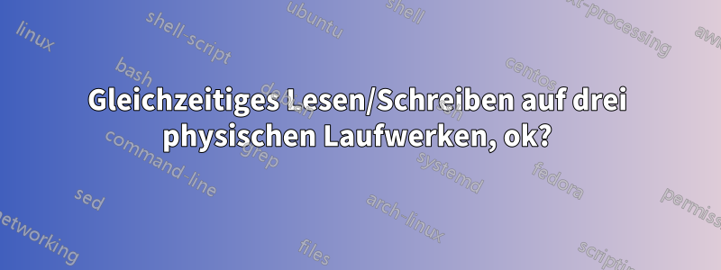 Gleichzeitiges Lesen/Schreiben auf drei physischen Laufwerken, ok?