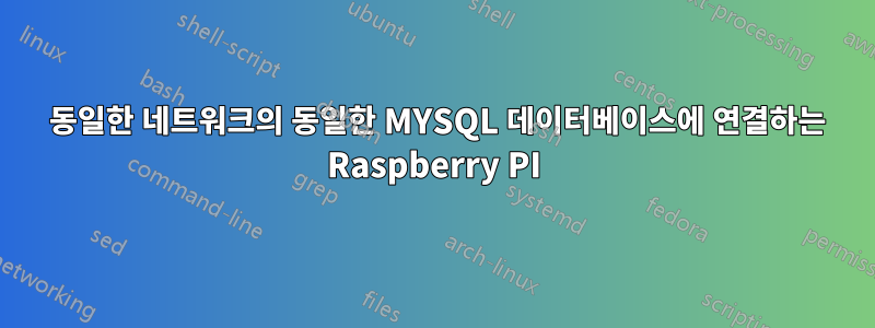 2 동일한 네트워크의 동일한 MYSQL 데이터베이스에 연결하는 Raspberry PI