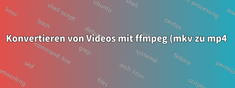 Konvertieren von Videos mit ffmpeg (mkv zu mp4)