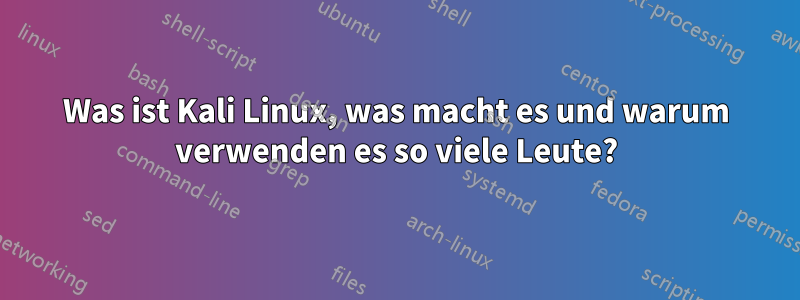 Was ist Kali Linux, was macht es und warum verwenden es so viele Leute?