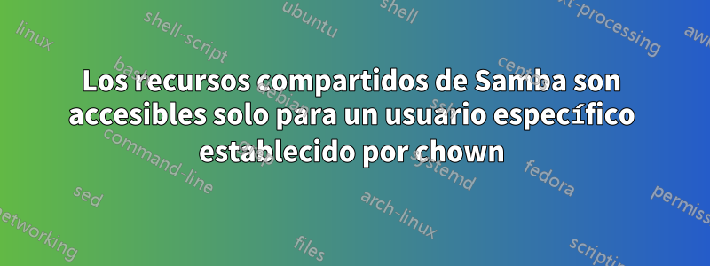 Los recursos compartidos de Samba son accesibles solo para un usuario específico establecido por chown