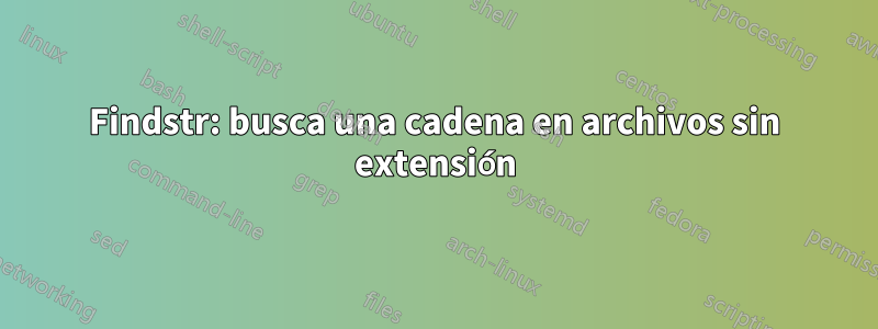 Findstr: busca una cadena en archivos sin extensión