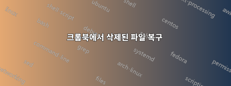 크롬북에서 삭제된 파일 복구