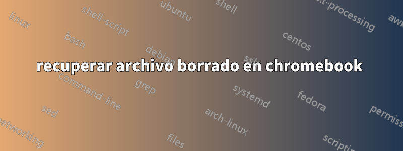 recuperar archivo borrado en chromebook