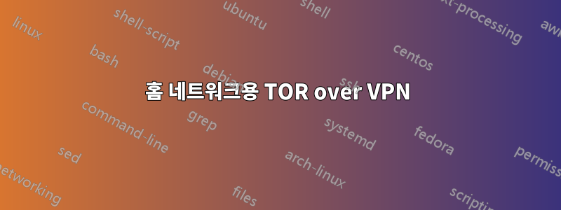 홈 네트워크용 TOR over VPN