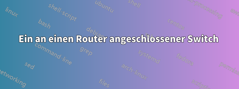 Ein an einen Router angeschlossener Switch