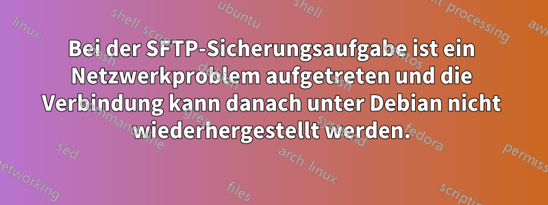 Bei der SFTP-Sicherungsaufgabe ist ein Netzwerkproblem aufgetreten und die Verbindung kann danach unter Debian nicht wiederhergestellt werden.