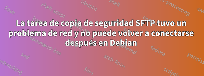 La tarea de copia de seguridad SFTP tuvo un problema de red y no puede volver a conectarse después en Debian