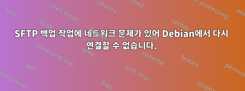 SFTP 백업 작업에 네트워크 문제가 있어 Debian에서 다시 연결할 수 없습니다.