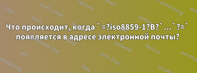 Что происходит, когда `=?iso8859-1?B?`...`?=` появляется в адресе электронной почты?