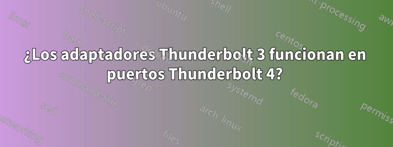 ¿Los adaptadores Thunderbolt 3 funcionan en puertos Thunderbolt 4?