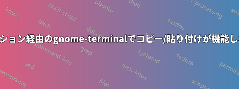 VNCセッション経由のgnome-terminalでコピー/貼り付けが機能しなくなる