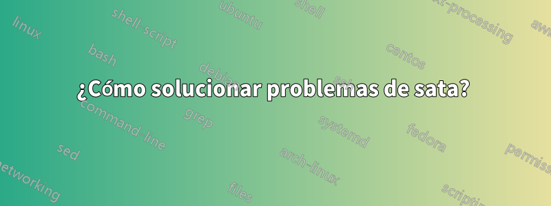 ¿Cómo solucionar problemas de sata?